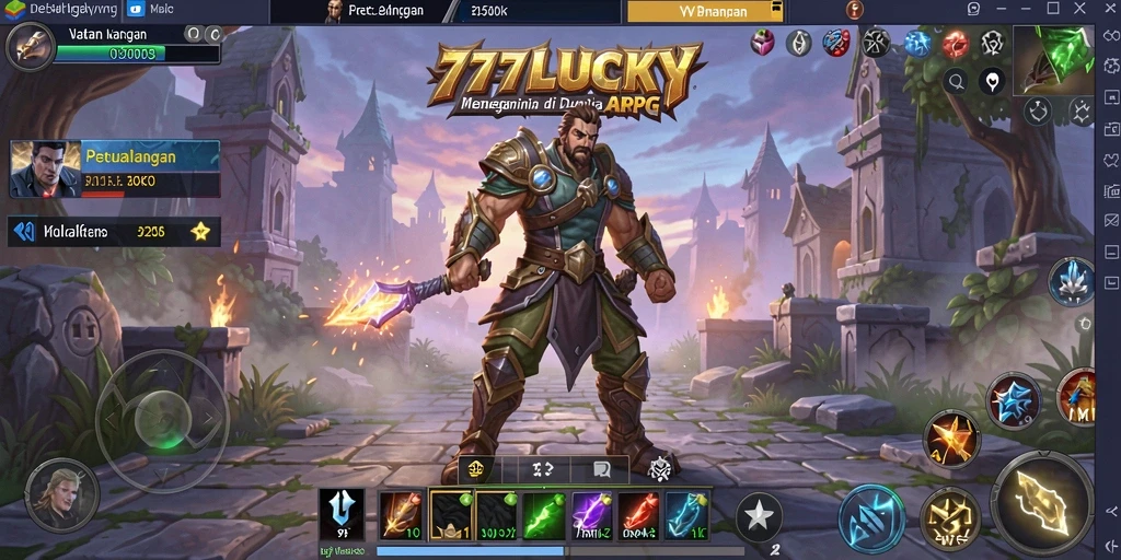 Tampilan gameplay menegangkan di 777LUCKY dengan aksi ARPG.