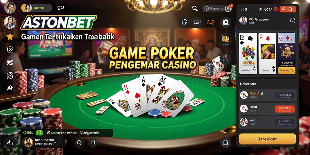 Tampilan gameplay seru saat bermain Poker di ASTONBET.
