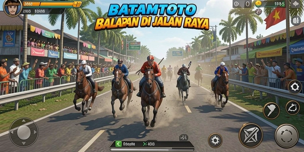 Screenshot menunjukkan keseruan balapan di trek dari BATAMTOTO.