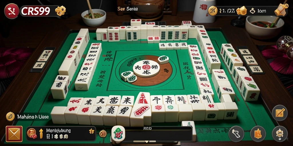 Screenshot gameplay <strong>CRS99</strong> menunjukkan serunya bermain Mahjong.