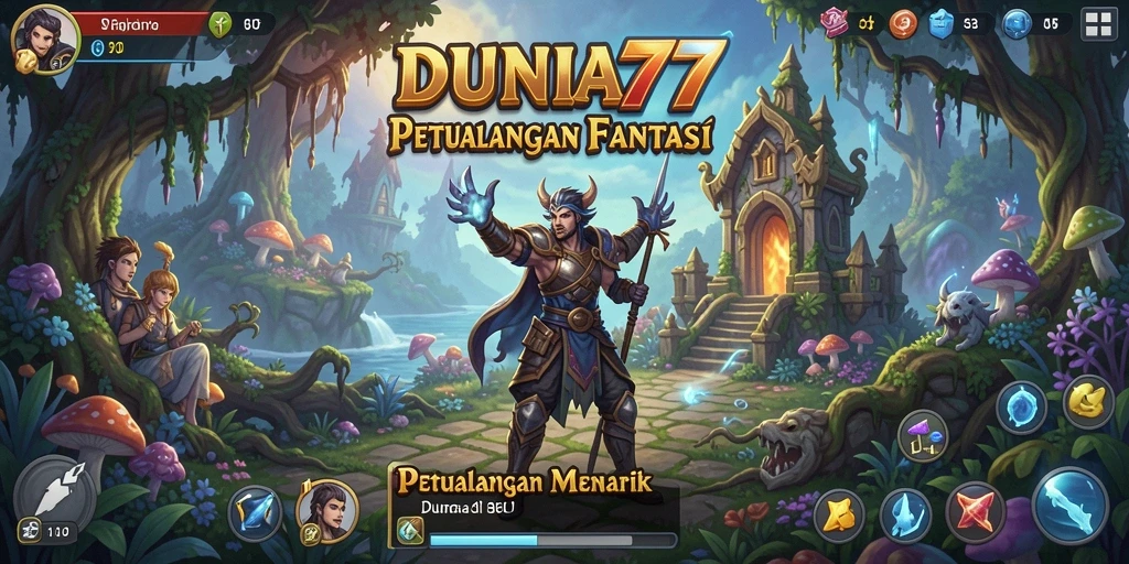 Tampilan gameplay DUNIA77 dengan aksi petualangan yang mendebarkan.