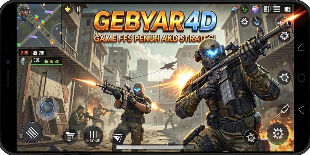 Tampilan gameplay GEBYAR4D yang intens dan mendebarkan.
