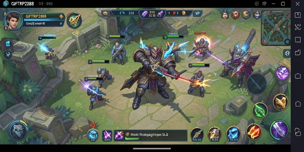 Tampilan grafis menawan dari gameplay SLG GIFTRP288.