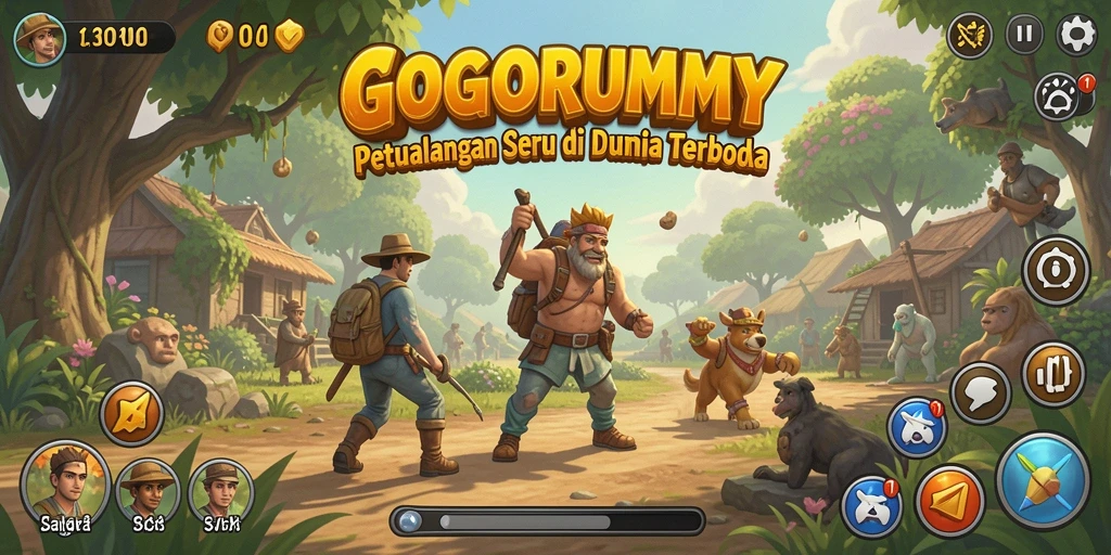 Tampilan gameplay <strong>GOGORUMMY</strong> yang memukau dalam dunia terbuka.