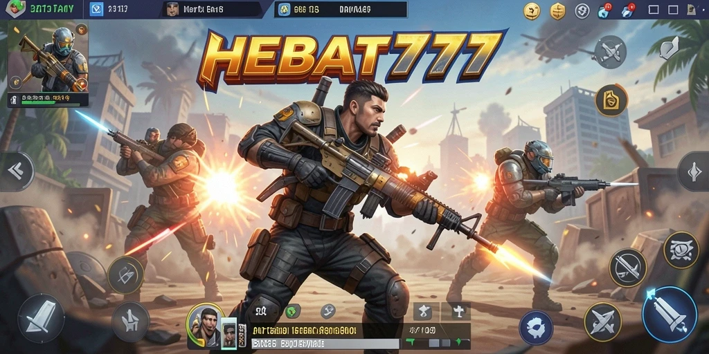 Tampilan aksi mendebarkan di HEBAT777 dalam mode Battle Royale.