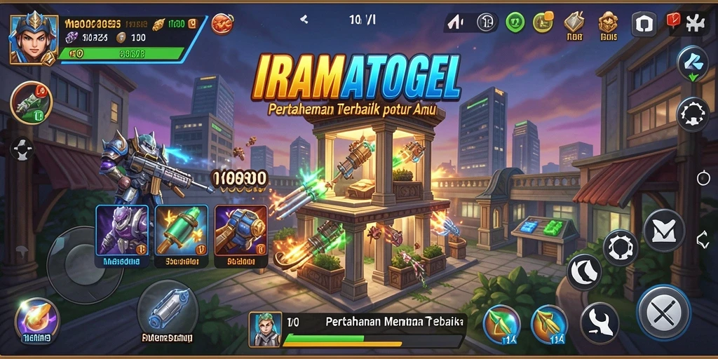 Gameplay menyenangkan dari IRAMATOGEL yang menampilkan strategi Tower Defense.