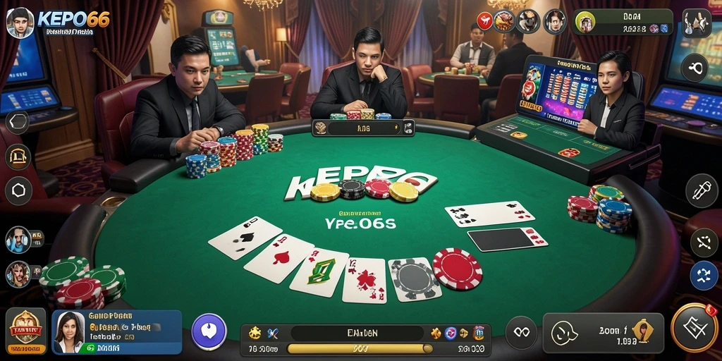 Tangkapan layar <strong>KEPO66</strong> menunjukkan aksi penuh ketegangan saat bermain Poker.