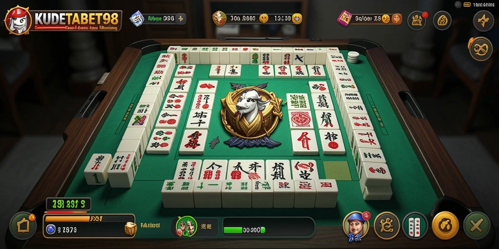 Tampilan gameplay menarik dari KUDETABET98 saat bermain Mahjong.