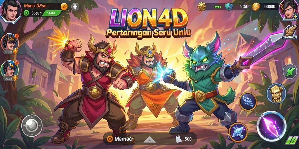 Tampilan dinamis dari gameplay LION4D yang mendebarkan.