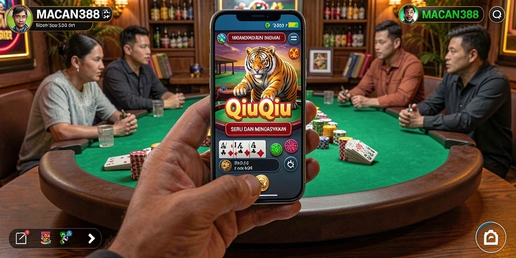 Screenshot menampilkan gameplay seru permainan QiuQiu.