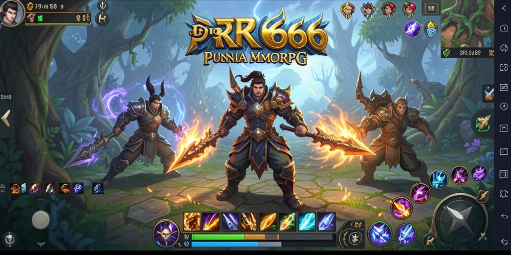 Screenshot gameplay RR666 menampilkan aksi seru di dunia MMORPG.