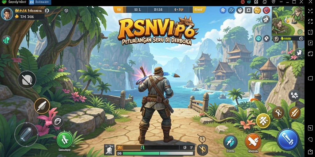 Tampilan gameplay RSNVIP6 yang menampilkan dunia terbuka yang luas.