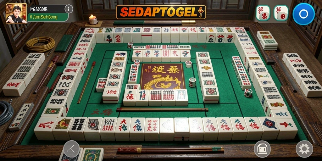 Tampilan permainan Mahjong yang menantang dan seru di SEDAPTOGEL.
