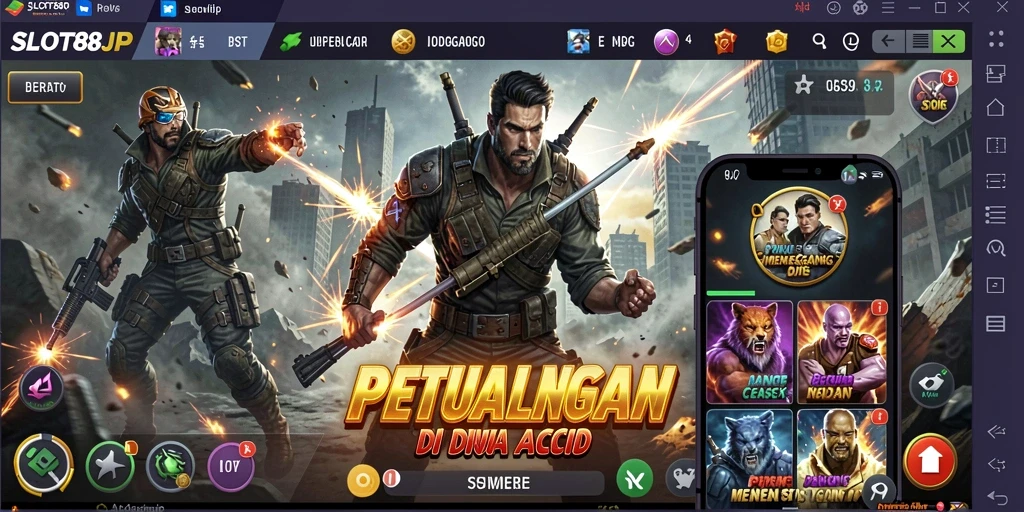 Screenshot menampilkan aksi intense dari slot game SLOT88JP.