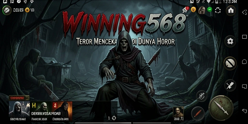 Tangkapan layar dari <strong>WINNING568</strong> menampilkan suasana gameplay horor yang mencekam.